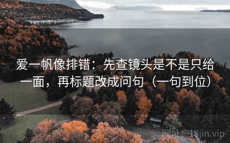 爱一帆像排错:先查镜头是不是只给一面,再标题改成问句(一句到位) 爱一帆像排错:先查镜头是不是只给一面,再标题改成问句(一句到位)