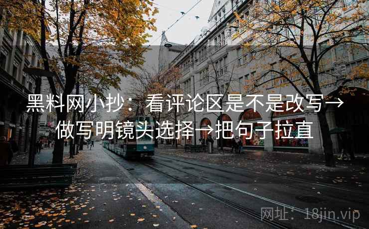 黑料网小抄：看评论区是不是改写→做写明镜头选择→把句子拉直